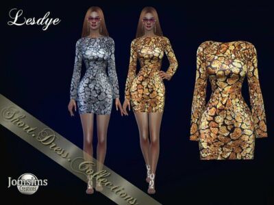 Lesdye Dress By Jomsims Sims 4 CC