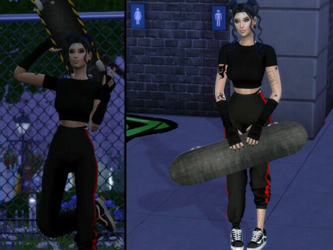 sims 4 cc lets skate pose pack by yanisim 2