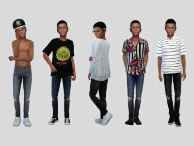 LIL’ Rocker Denim Jeans Boys By Mclaynesims Sims 4 CC