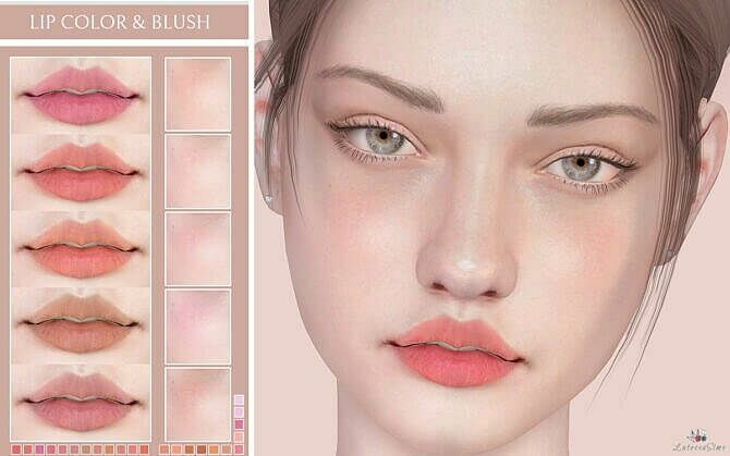 LIP Color & Blush At Lutessa Sims 4 CC