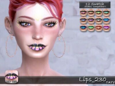 Lips 230 By Tatygagg Sims 4 CC