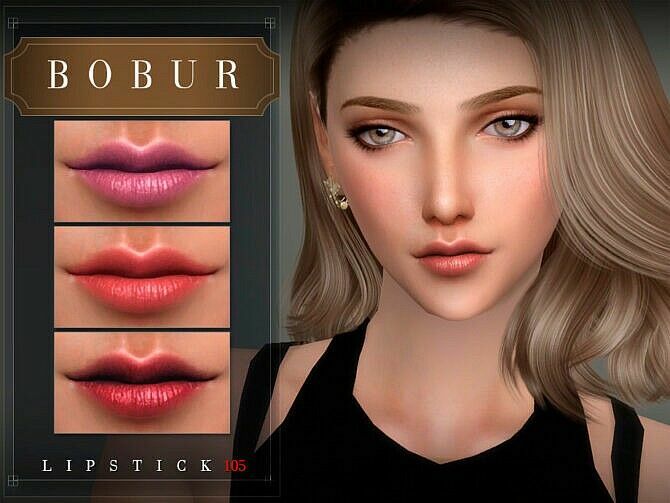 Lipstick 105 By Bobur3 Sims 4 CC