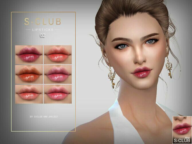 Lipstick 202102 By S-Club WM Sims 4 CC