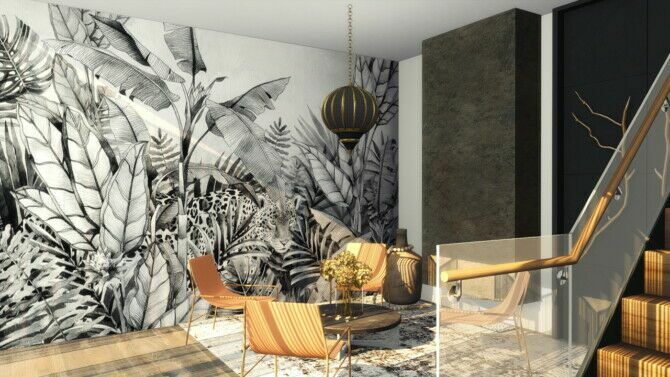 sims 4 cc little tropical mural collection at simspiration builds 2