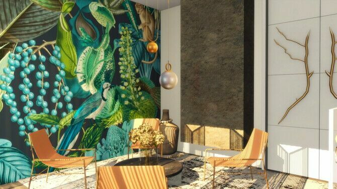 sims 4 cc little tropical mural collection at simspiration builds 3