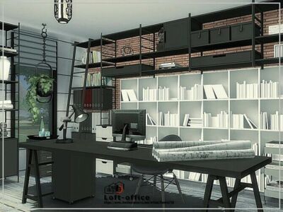 Loft Office Room By Danuta720 Sims 4 CC