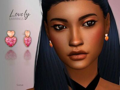 Lovely Hearts Earrings By Suzue Sims 4 CC