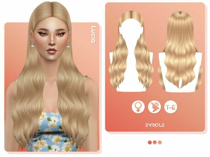 Lucia Hairstyle By Enriques4 Sims 4 CC