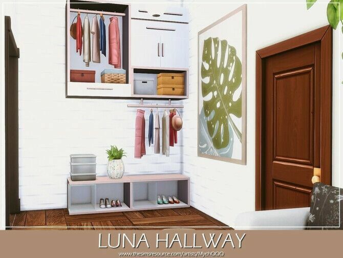 sims 4 cc luna hallway by mychqqq 2