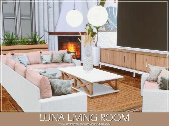 sims 4 cc luna living room by mychqqq 3