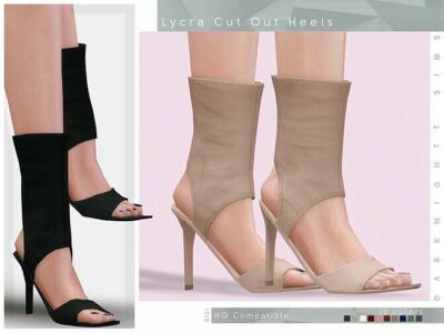 Lycra CUT OUT Heels By Darknightt Sims 4 CC