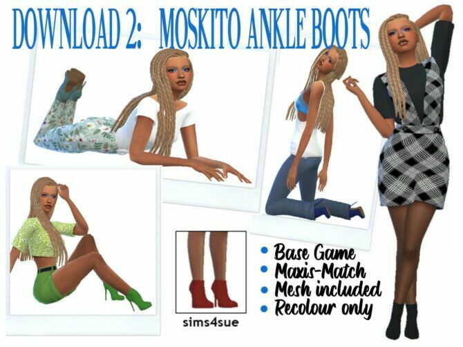 sims 4 cc madlens lydia boots moskitos ankle boots at sims4sue 4