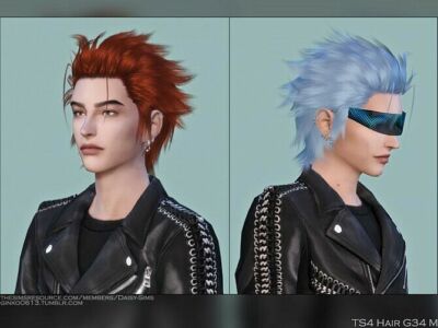 Male Hair G34 By Daisy-Sims Sims 4 CC