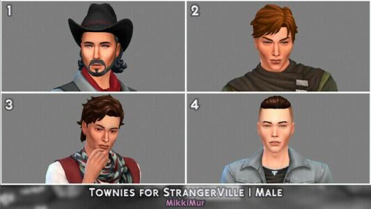 Male Townies For Strangerville At Mikkimur Sims 4 CC