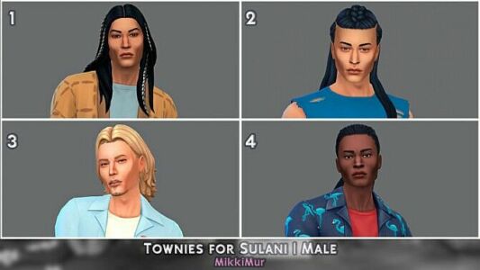 Male Townies For Sulani At Mikkimur Sims 4 CC