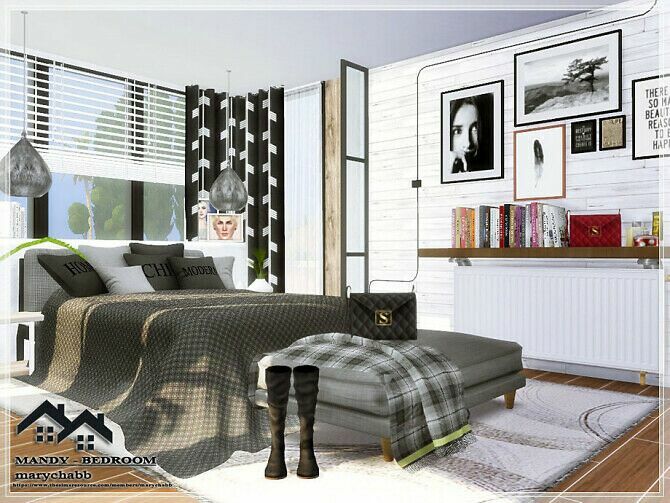 sims 4 cc mandy bedroom by marychabb 2