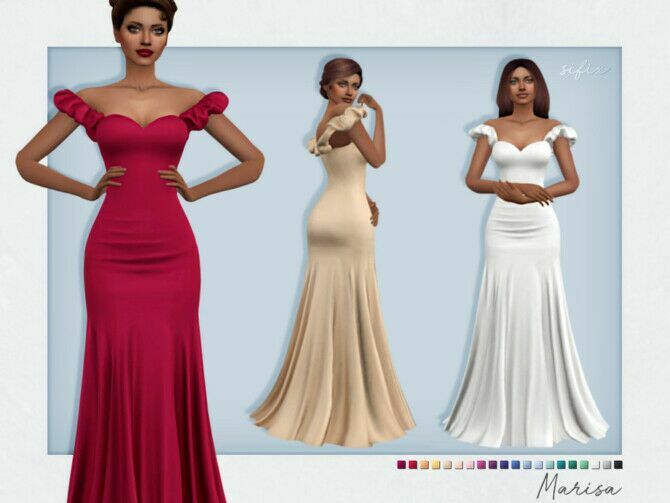 Marisa Dress By Sifix Sims 4 CC