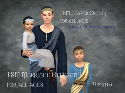 Marriage Officiant Toga & Leaves Crown For All Ages At Medieval Sim Tailor Sims 4 CC