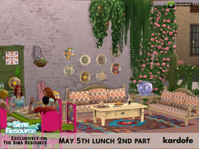 sims 4 cc may 5th lunch 2nd part by kardofe 3