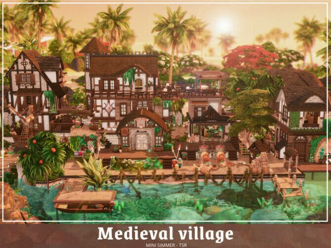 Medieval Village By Mini Simmer Sims 4 CC