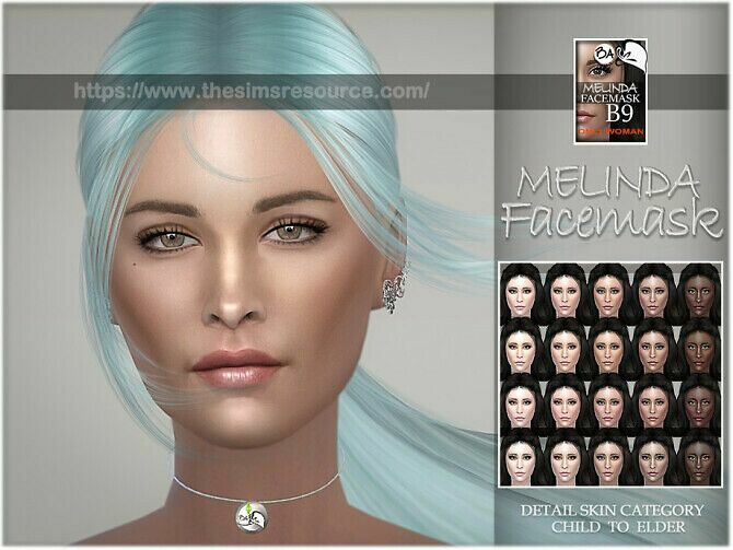 Melinda Facemask By Bakalia Sims 4 CC