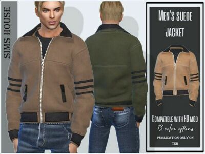 Men’s Suede Jacket By Sims House Sims 4 CC