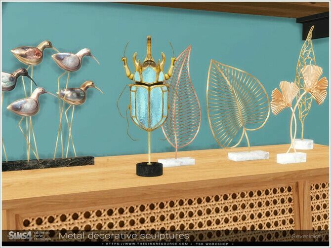 sims 4 cc metal decorative sculptures by severinka 4