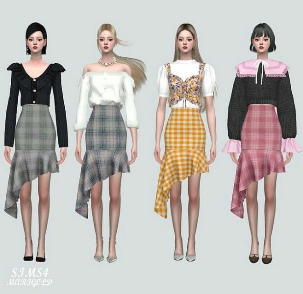 Midi Skirt V2_U 5 At Marigold Sims 4 CC