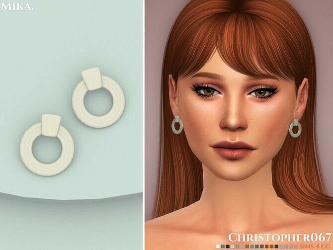 Mika Earrings By Christopher067 Sims 4 CC