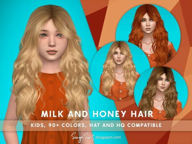 sims 4 cc milk and honey hair at sonya sims 2