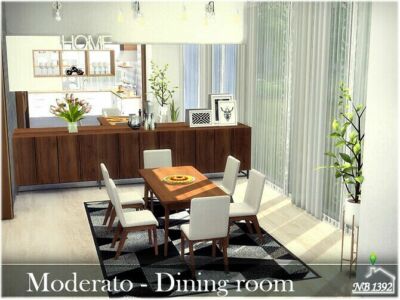 Moderato Dining Room By Nobody1392 Sims 4 CC