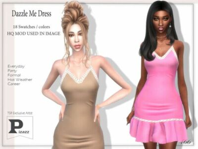 Modern Dress By Pizazz Sims 4 CC