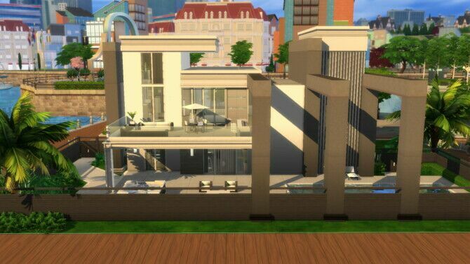 sims 4 cc modern familiar house by plumbobkingdom 2