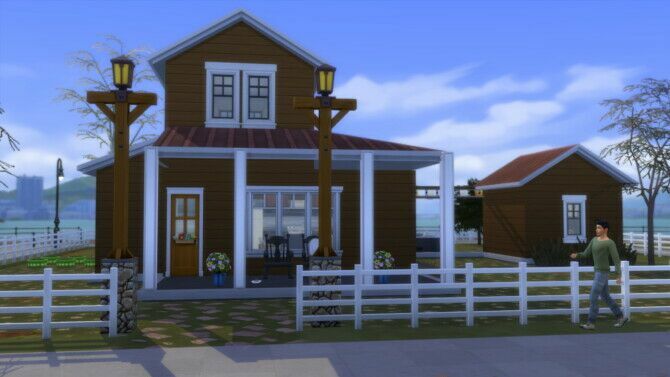 sims 4 cc modern farmhouse for 2 sims by archie 3