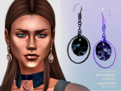 Moonborn Earrings By Dailystorm Sims 4 CC