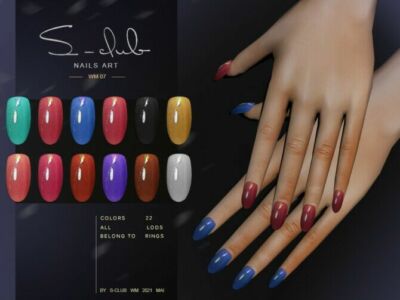 Nails 202107 By S-Club WM Sims 4 CC