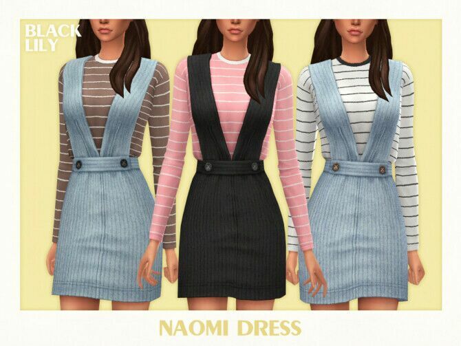 Naomi Dress By Black Lily Sims 4 CC