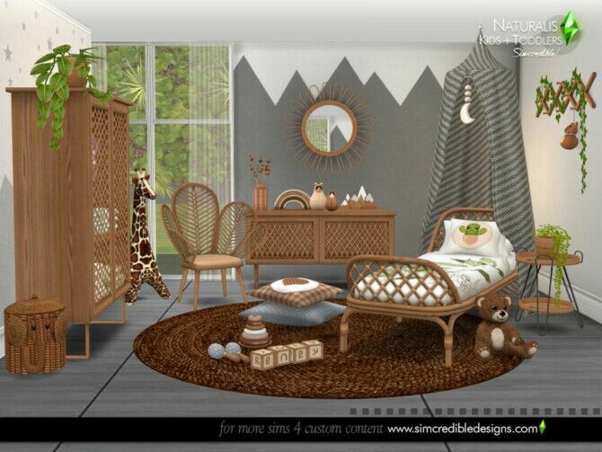 sims 4 cc naturalis kids room by simcredible 3