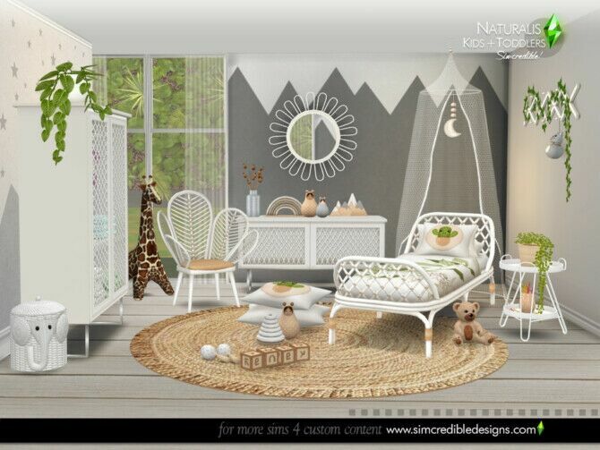 sims 4 cc naturalis kids room by simcredible 4