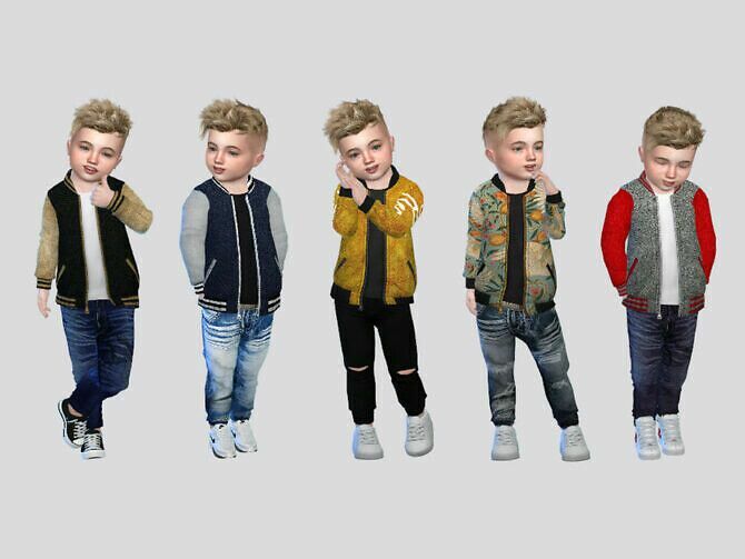 Neil Letterman Jacket Toddler By Mclaynesims Sims 4 CC