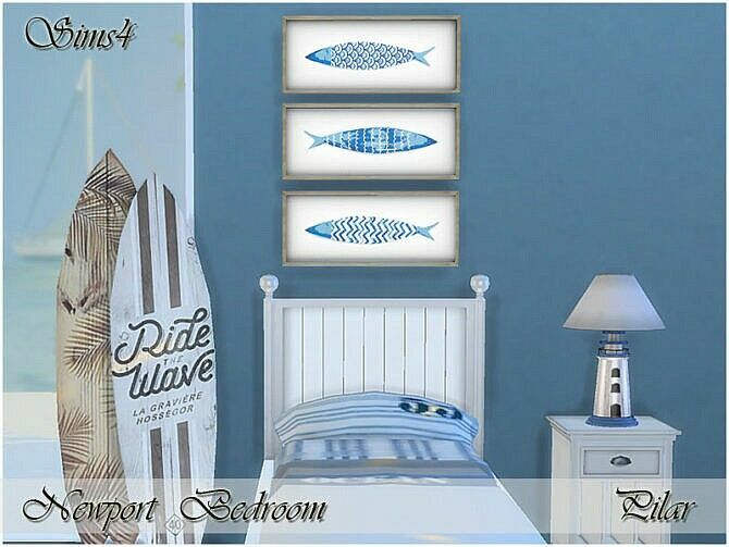 sims 4 cc newport bedroom by pilar 2