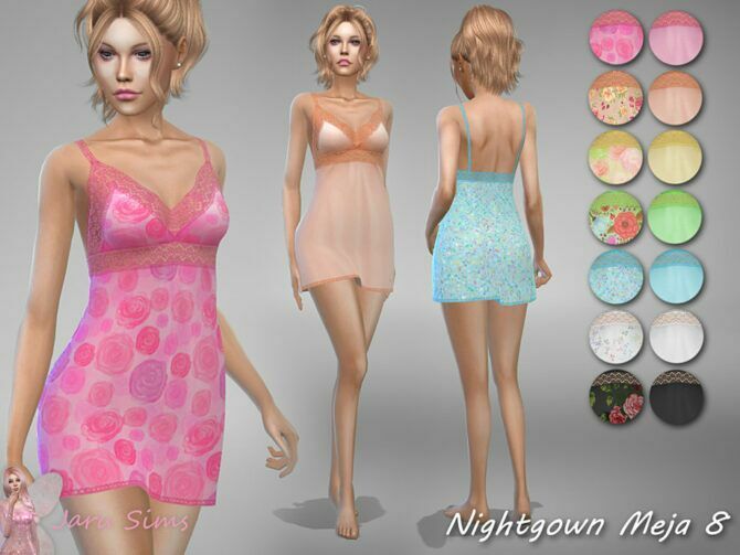 Nightgown Meja 8 By Jaru Sims Sims 4 CC