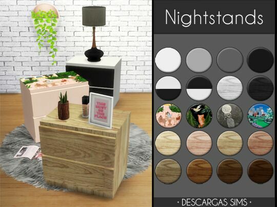 Nightstands At Descargas Sims Sims 4 CC