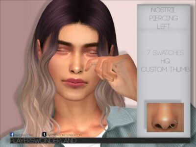 Nostril Piercing Left By Playerswonderland Sims 4 CC