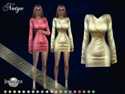 Notye Dress By Jomsims Sims 4 CC