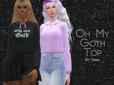 OH MY Goth TOP By Dissia Sims 4 CC