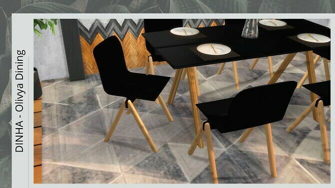 sims 4 cc olivya dining set at dinha gamer 2