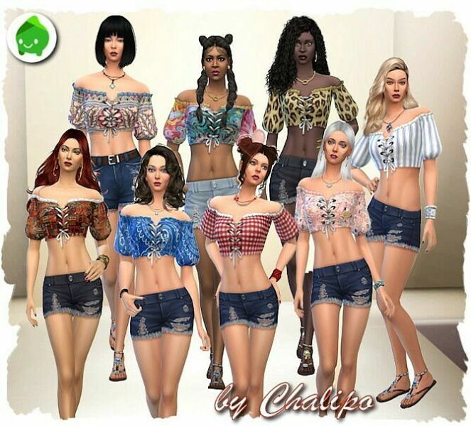 Para 2 Blouse By Chalipo At All 4 Sims Sims 4 CC