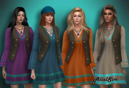 Paranormal Dress At Alial Sim Sims 4 CC