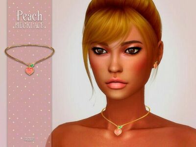 Peach Earrings By Suzue Sims 4 CC